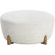 Cyan 18 inch Natural / Merino Pearl Ottoman